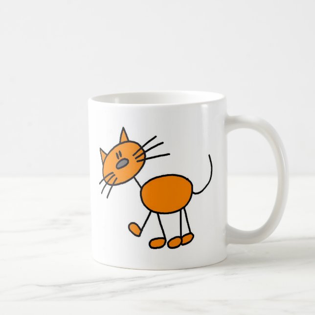 Chiffre orange tasse de bâton de chat (Droite)