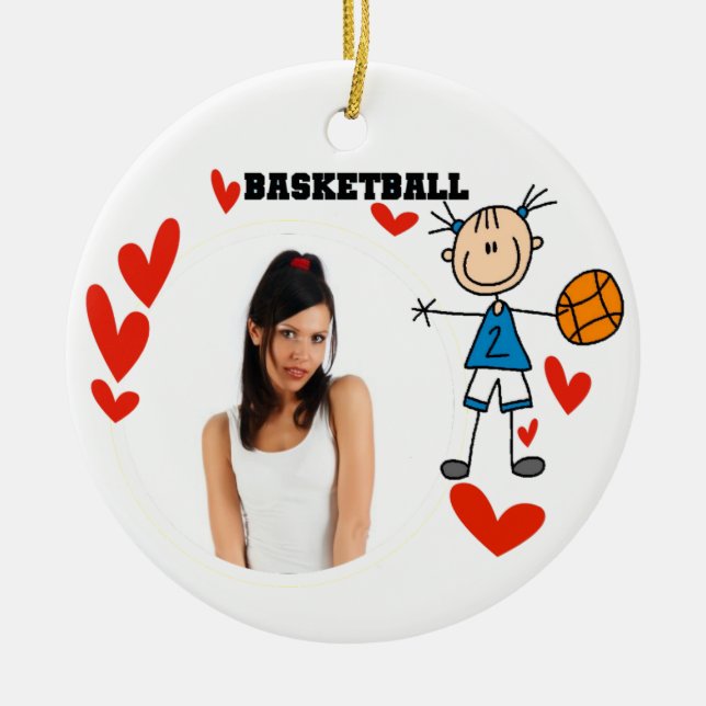 Chiffre ornement de bâton de photo de basket-ball (Devant)
