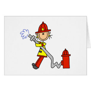 Chiffre sapeur-pompier de bâton avec des cartes d