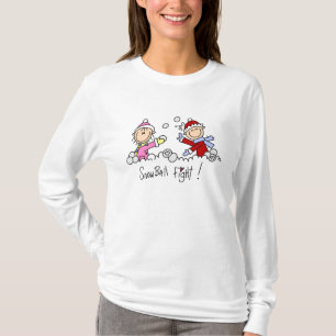 Chiffre T-shirt de bâton de combat de Snowball