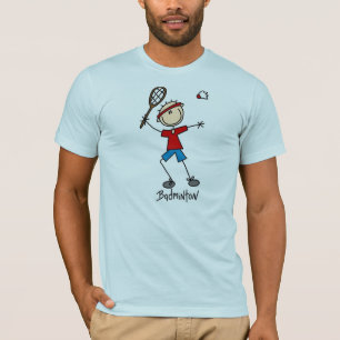 Chiffre T-shirts de bâton de badminton