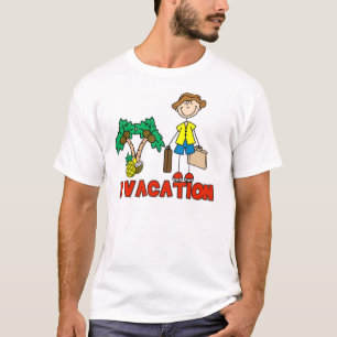 Chiffre T-shirts de bâton de vacances du garçon 