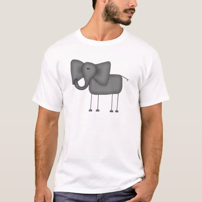 Chiffre T-shirts et cadeaux de bâton d'éléphant (Devant)