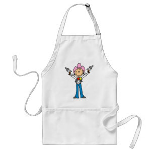 Chiffre tablier de bâton de shérif de cow-girl