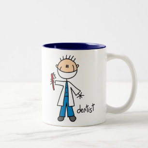 Chiffre tasse de bâton de dentiste