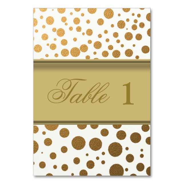 Chiffres Confetti à huile d'or élégant Cartes Numé (Par défaut)