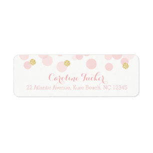 Chiffres Confetti pour fille rose et or