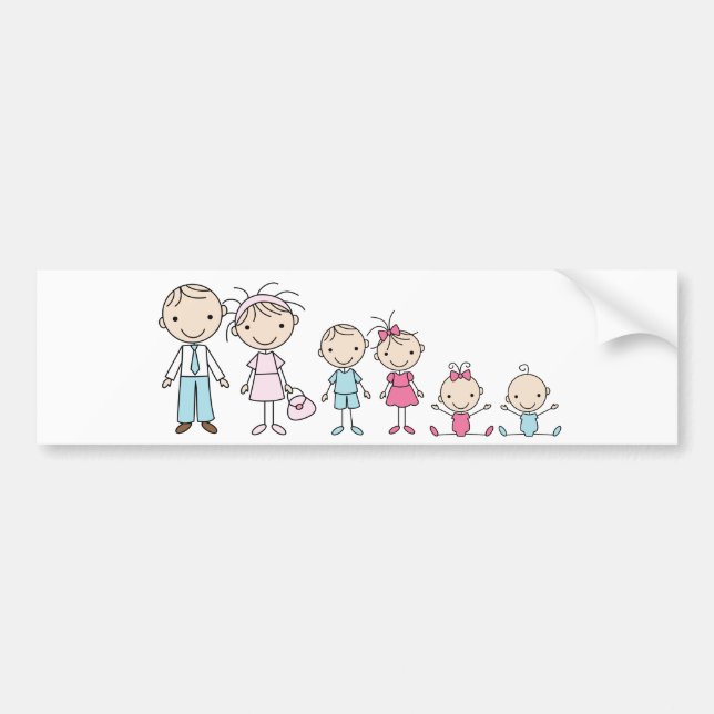 Chiffres de la famille Stickers pare-chocs (Devant)