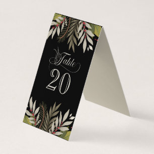 Chiffres de la table de réception de mariage des p