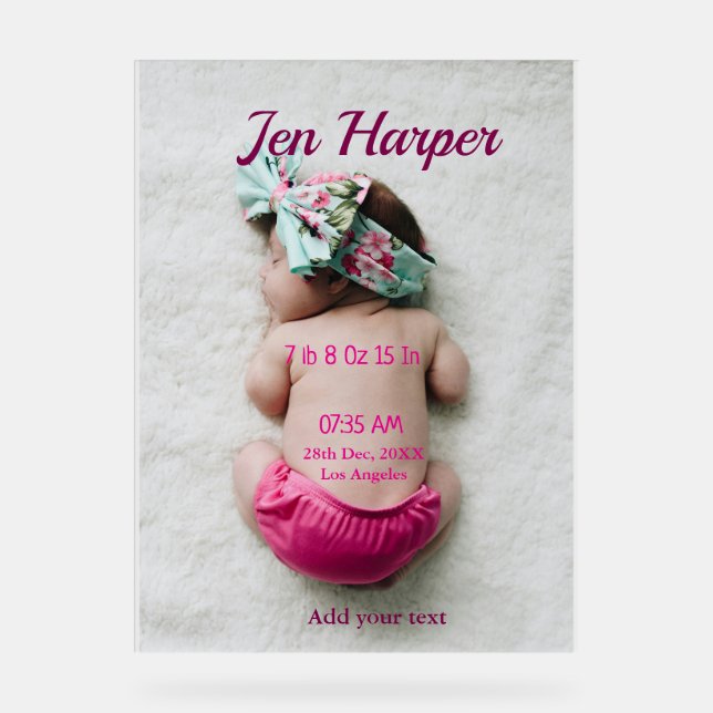 Chiffres de naissance bébé ajouter nom lieu date d (Recto)