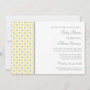 Chiffres gris jaunes Invitations Personnalisées De