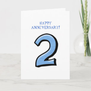 Chiffres Silly 2 carte bleue Anniversaire