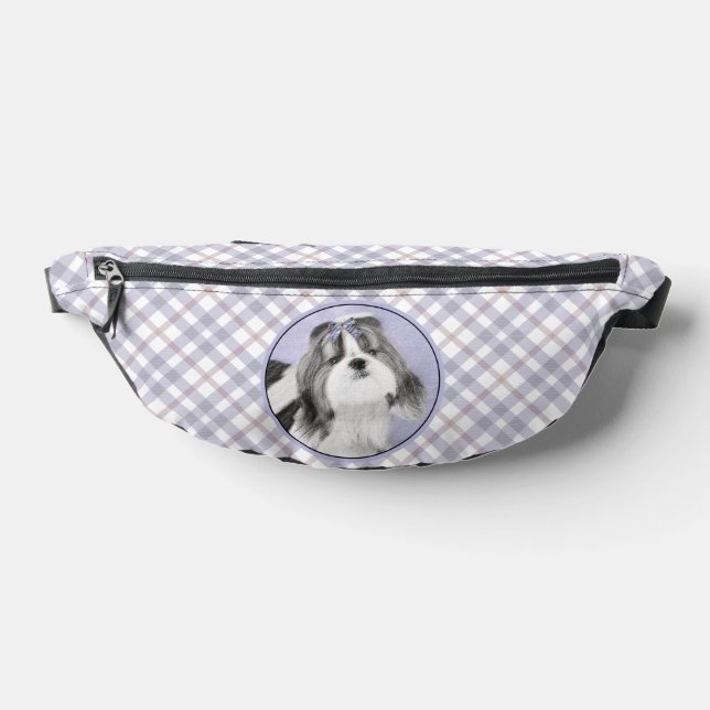 Chih Tzu Peinture Noir & Blanc Original Chien Art (Poser)