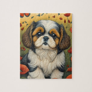 Chihtzu puppy crayon art puzzle