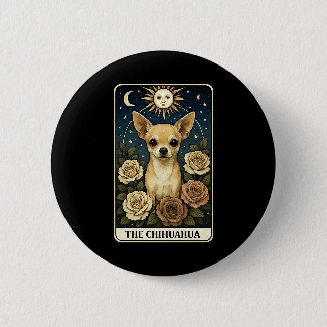 Chihuahua 2 Inch Round Button (Front)