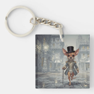 Chihuahua About Town In Paris Keychain