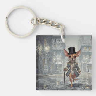 Chihuahua About Town In Paris Keychain