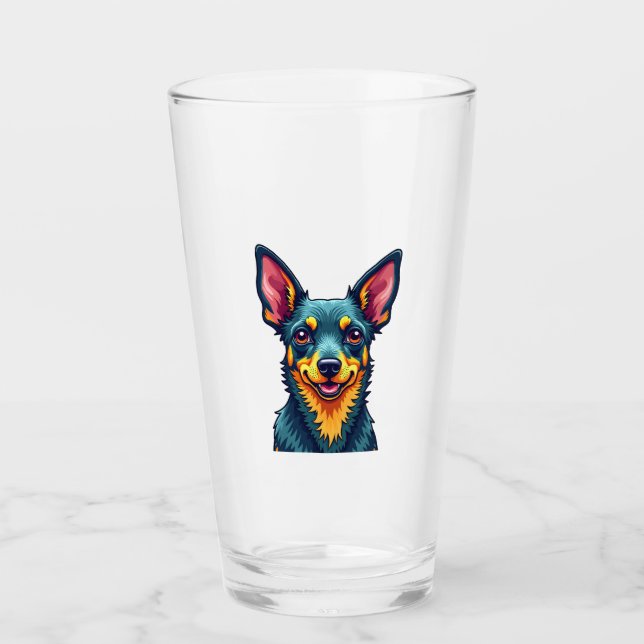 Chihuahua  Abstract Painting  Colour  Cute Dog (2) Glass (Front)