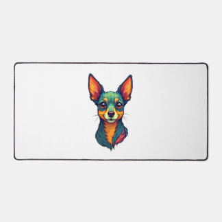 Chihuahua  Abstract Painting  Colour  Cute Dog (4) Desk Mat