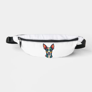 Chihuahua Abstract Painting Colour Cute Dog (7) Fanny Pack