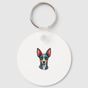 Chihuahua  Abstract Painting  Colour  Cute Dog (7) Keychain