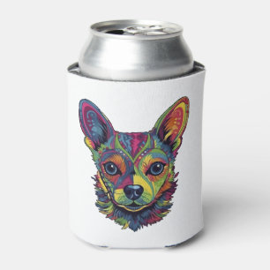 Chihuahua  Abstract Painting  Colour  Cute Dog     Can Cooler