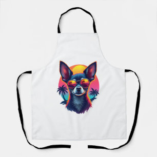 Chihuahua Abstract Painting Colour Cute Dog Cop Apron