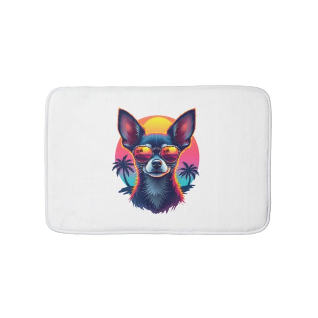 Chihuahua  Abstract Painting  Colour  Cute Dog Cop Bath Mat (Front)