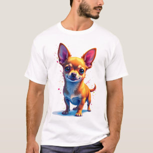 Chihuahua  Abstract Painting  Colour  Cute Dog Cop T-Shirt