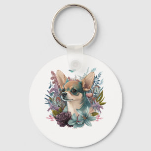 Chihuahua  Abstract Painting  Colour  Cute Dog   Keychain
