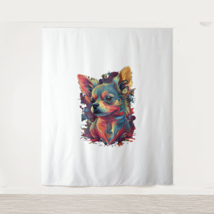 Chihuahua  Abstract Painting  Colour  Cute Dog    Tapestry