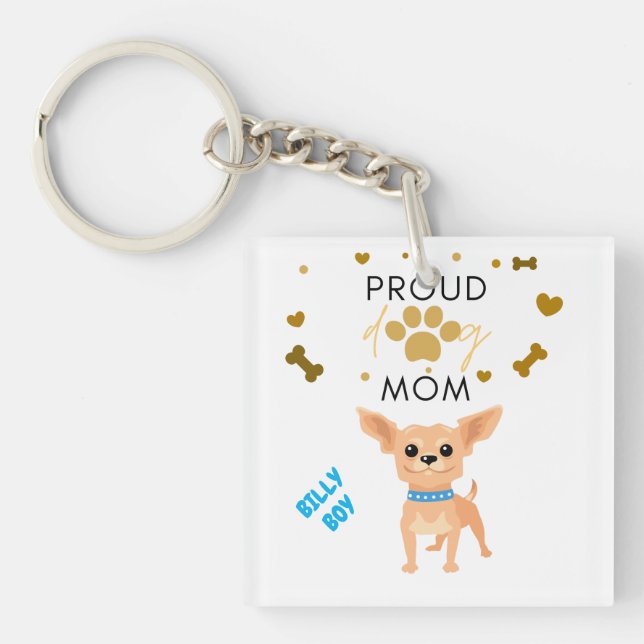"CHIHUAHUA" acrylic double sided keychain. Keychain (Front)