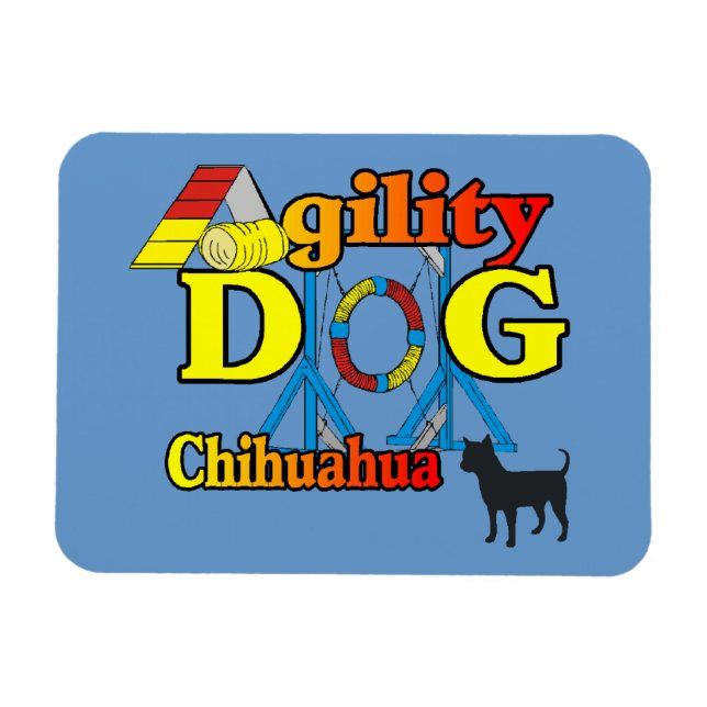 Chihuahua Agility Magnet (Horizontal)