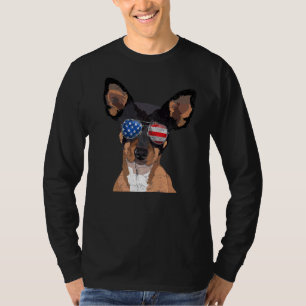Chihuahua American Usa Flag 4th Of July Fourth Dog T-Shirt