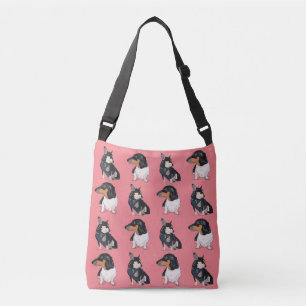 Chihuahua and Dachshund Cross Body/Peanut, Boogie Crossbody Bag