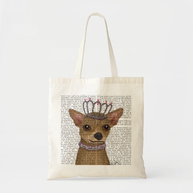Chihuahua And Tiara Tote Bag (Front)