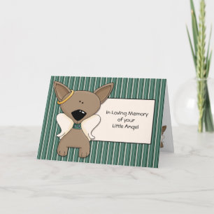Chihuahua Angel Dogs Sympathy Card Personalize