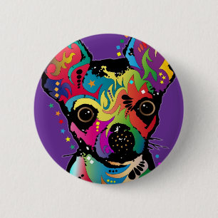 Chihuahua Art 2 Inch Round Button