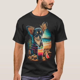 Chihuahua at the beach Summer Vacation T-Shirt