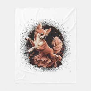 Chihuahua Ballerina Ballet Dance Dancing Fleece Blanket