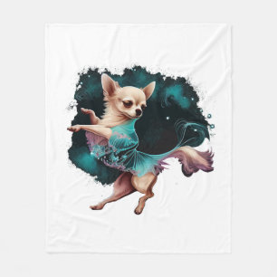 Chihuahua Ballerina Ballet Dance Dancing Fleece Blanket