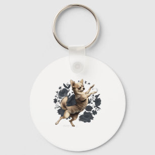Chihuahua Ballerina Ballet Dance Dancing Keychain