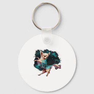 Chihuahua Ballerina Ballet Dance Dancing Keychain