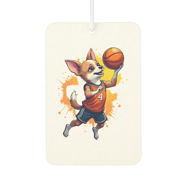 Chihuahua  Basketball  Player  Sport  Dunk  Copy Air Freshener (Front)