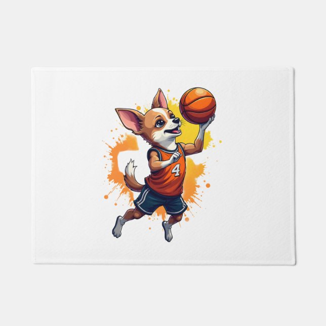 Chihuahua  Basketball  Player  Sport  Dunk  Copy Doormat (Front)