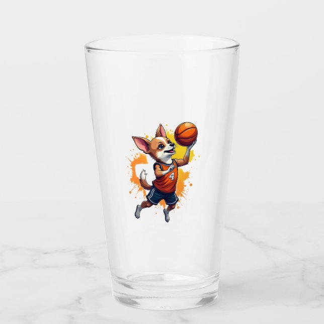 Chihuahua  Basketball  Player  Sport  Dunk  Copy Glass (Front)