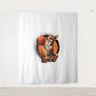 Chihuahua  Basketball  Player  Sport  Dunk   Tapestry