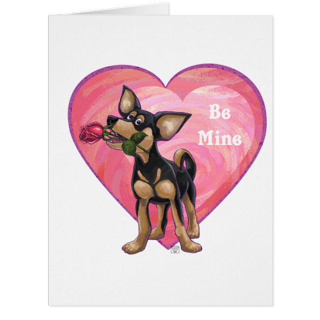 Chihuahua Be Mine Saint Valentin (Devant)