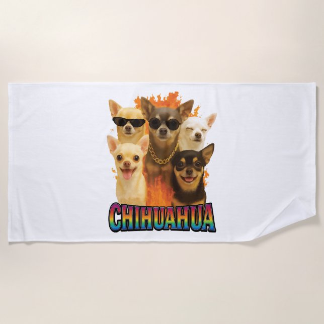 Chihuahua   beach towel (Front)