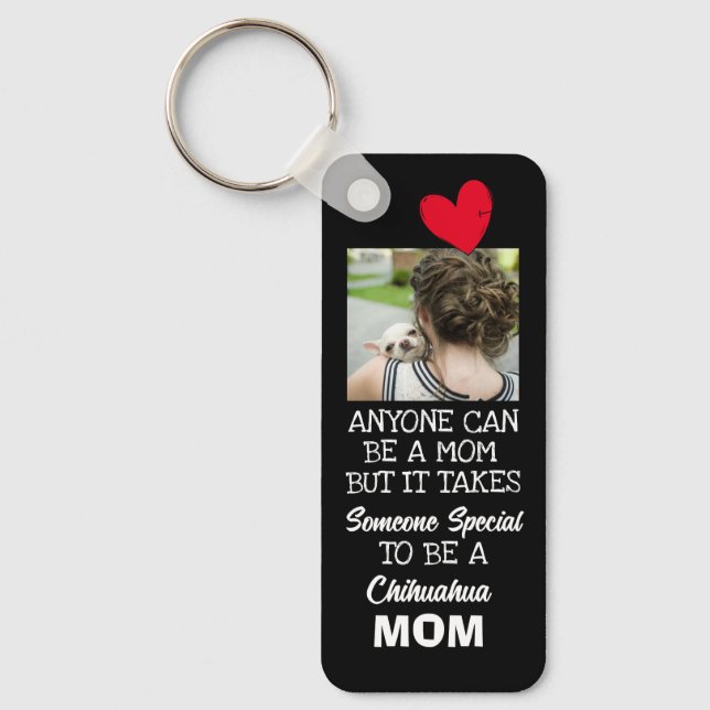 Chihuahua...Best Mom Custom double-sided Keychain (Front)